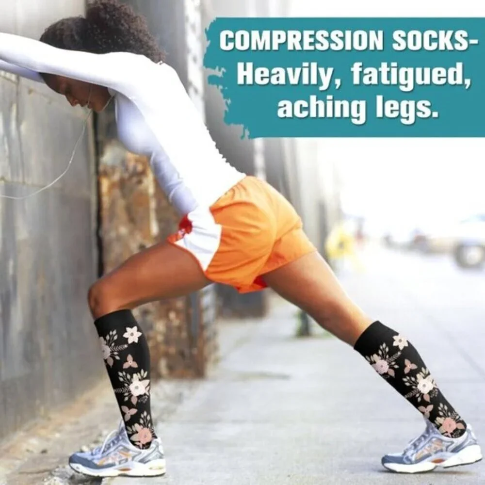Laite Hebe Compression Socks Graduated Support for Circulation Sports (6Pairs)